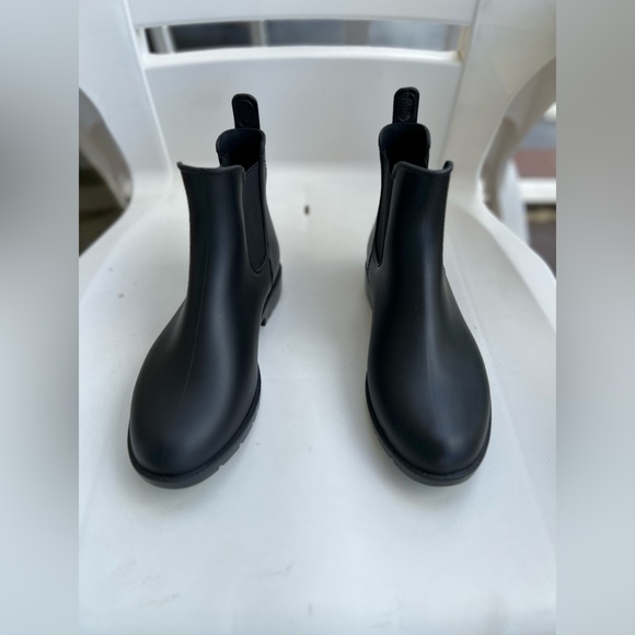 Asgard Rain Boots Black Ankle Short with Heel Pull Tabs US 7 / EUR 37 Women's - Picture 14 of 16